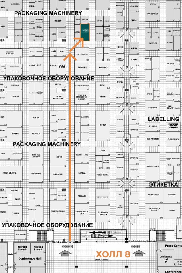 Схема расположения павильона на выставке